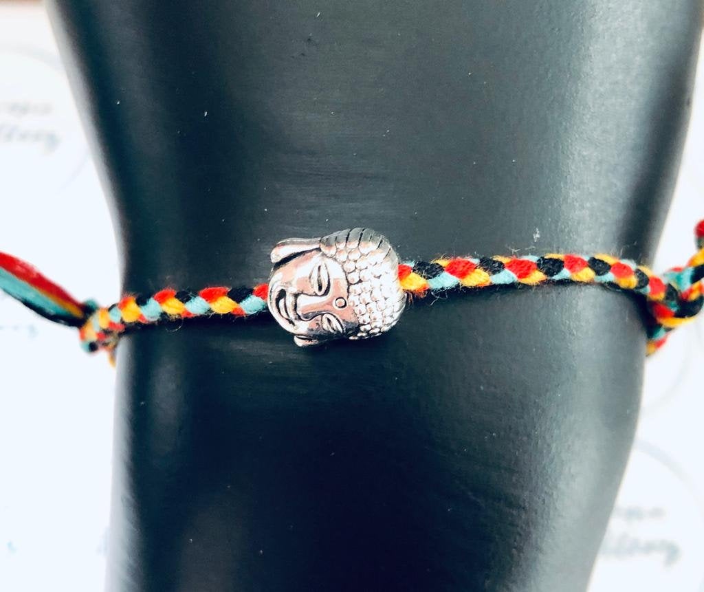 Men's Spiritual Tibetan Bracelet with Peace and Balance Carved Bone Symbol,  Semi Precious Tibetan Agates, Shell - Love Man Bracelet